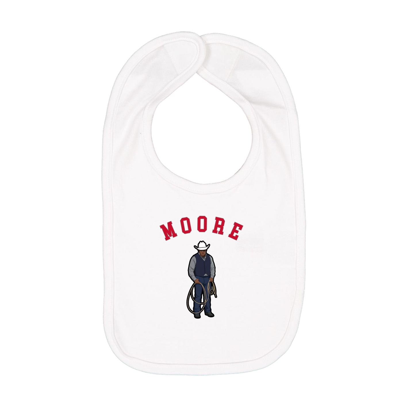 Infant Bib — Shirsey Arch in White