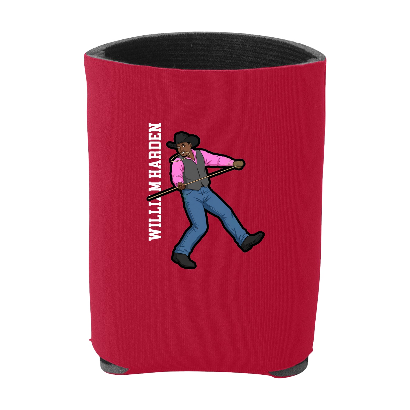 Can Holder — Name Vertical in Red