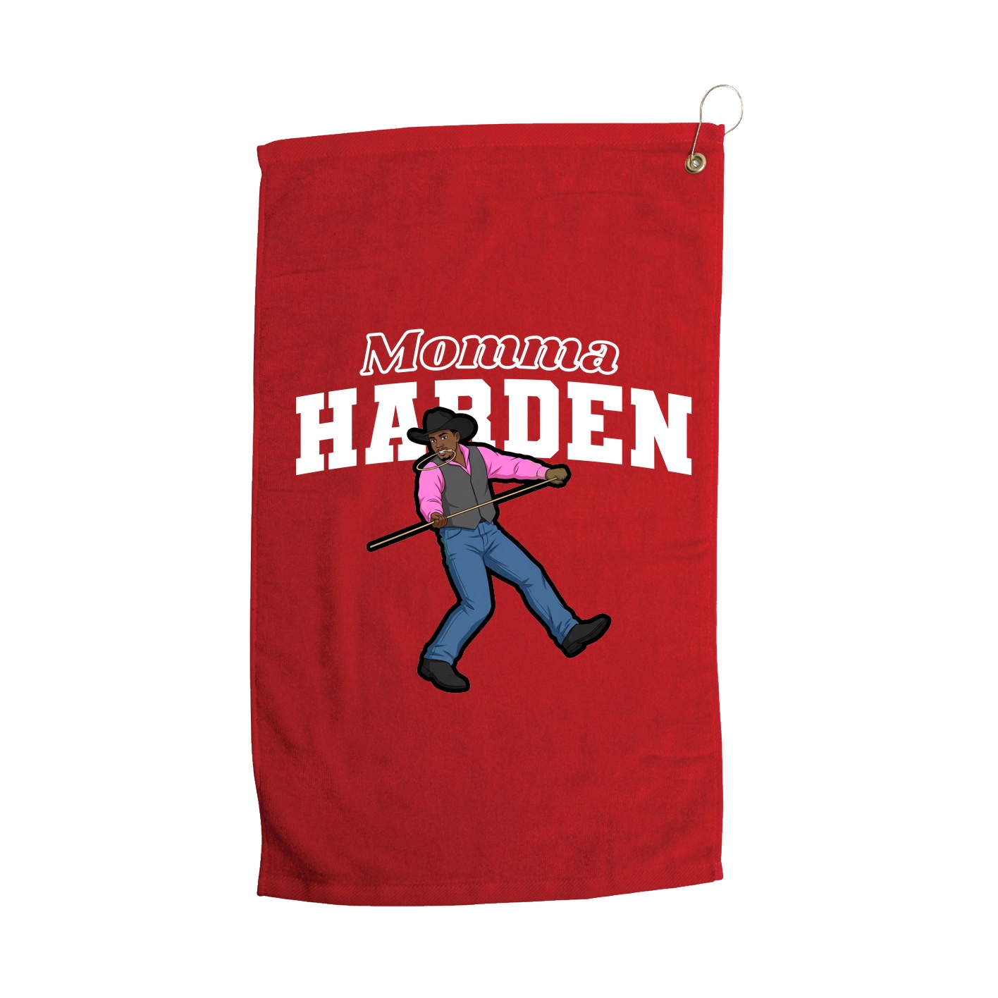 Golf Towel — Mothers Day Block in Red