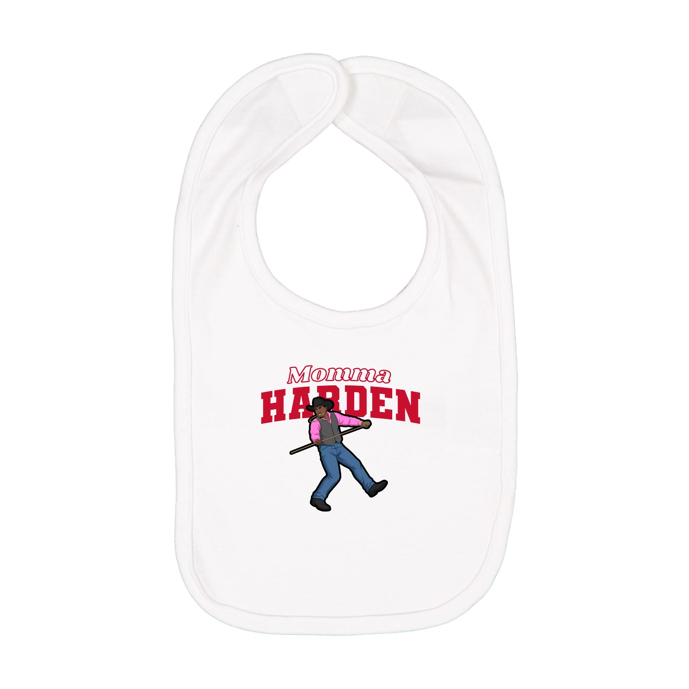 Infant Bib — Mothers Day Block in White