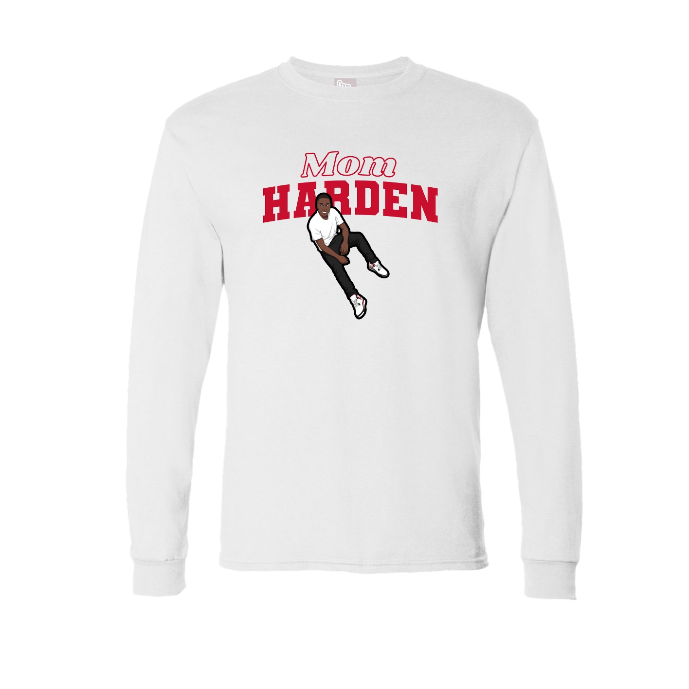 Long Sleeve Tee — Mothers Day Block in White