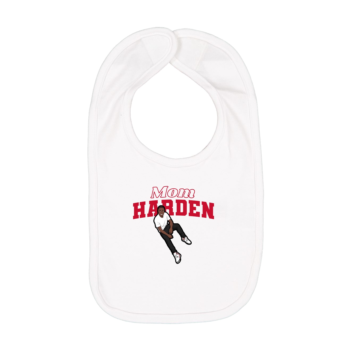 Infant Bib — Mothers Day Block in White