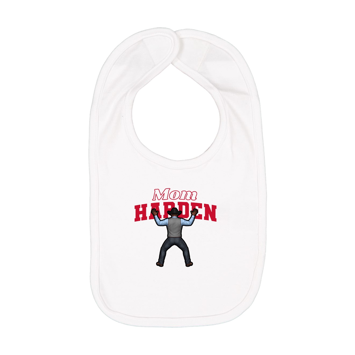 Infant Bib — Mothers Day Block in White