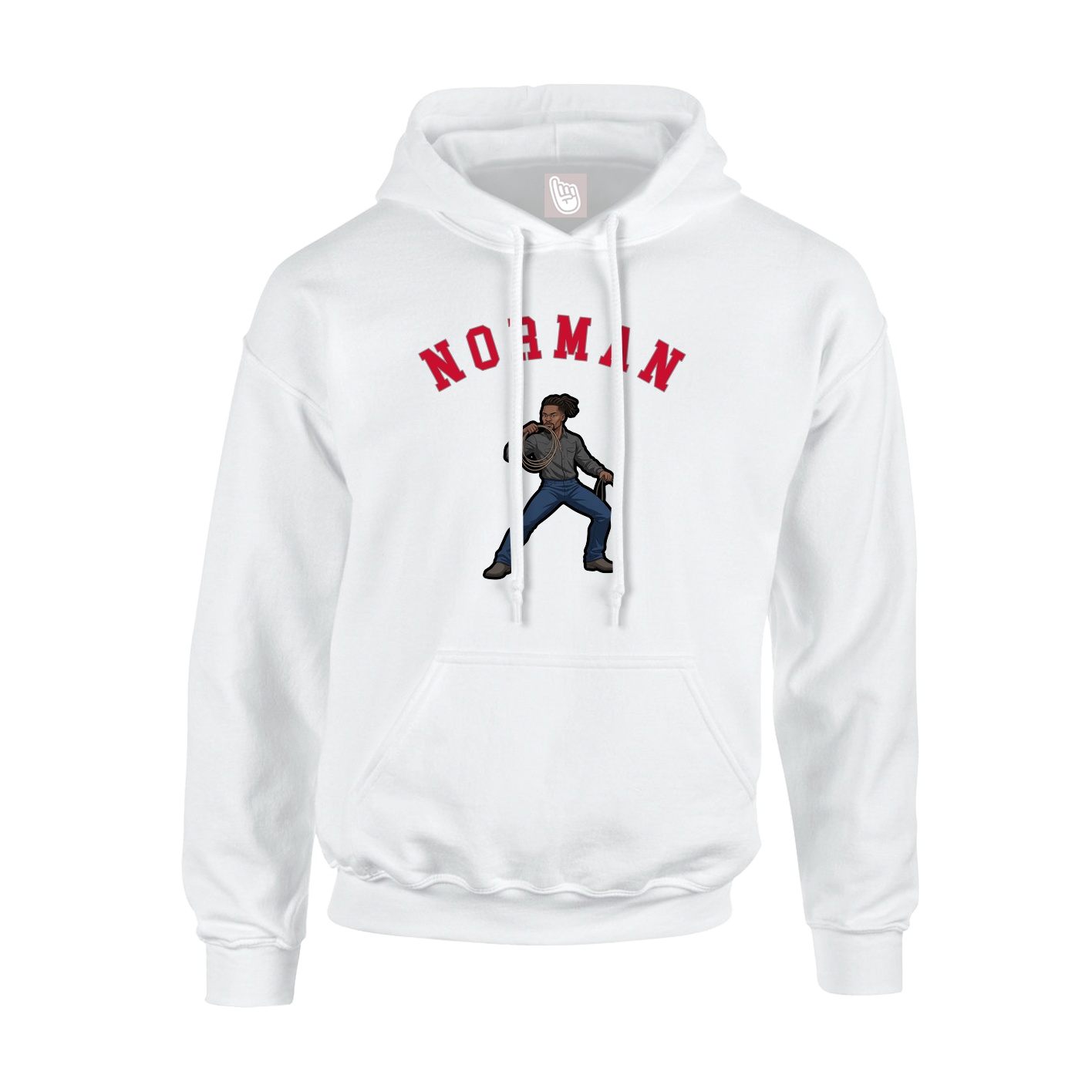 Youth Hoodie — Shirsey Arch in White