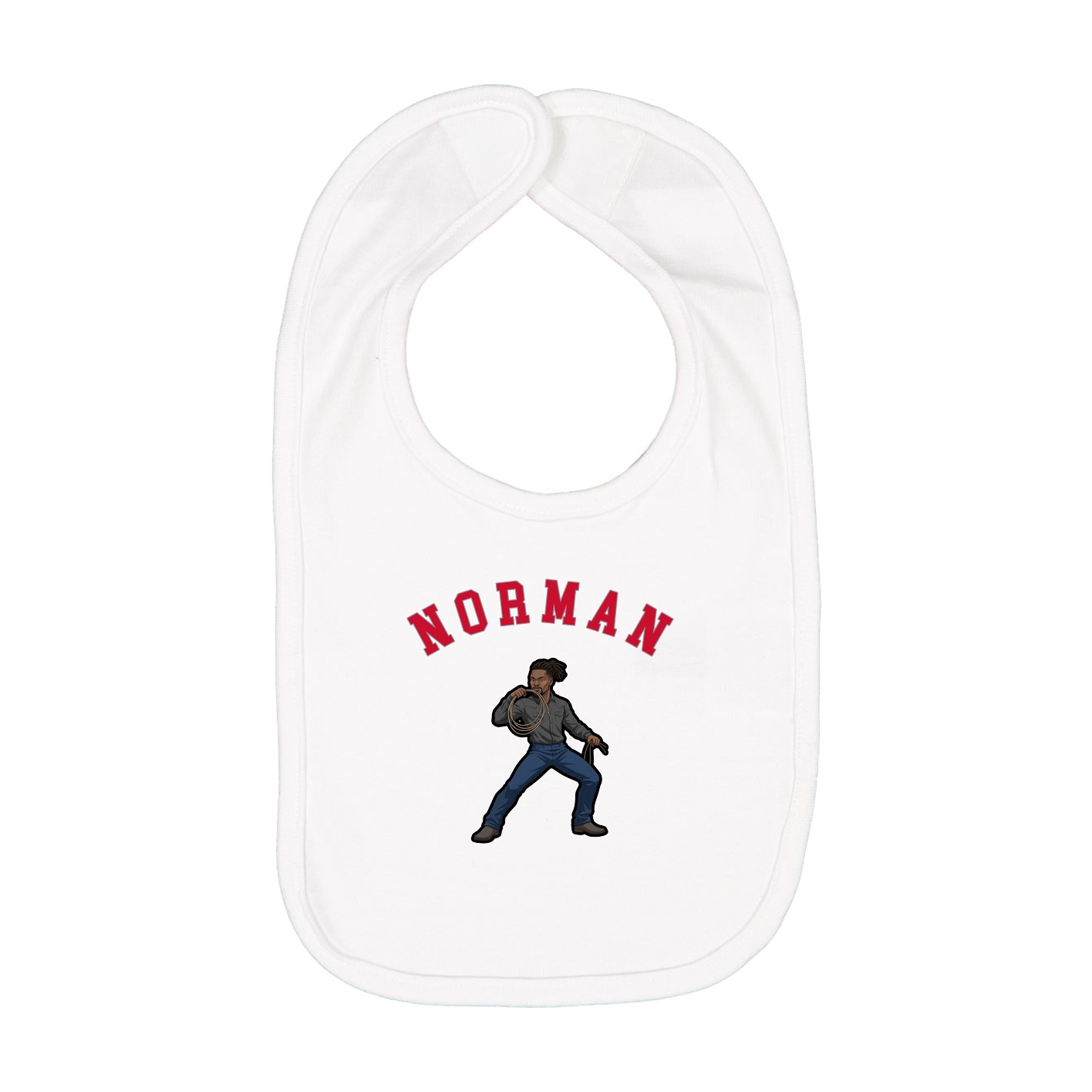 Infant Bib — Shirsey Arch in White