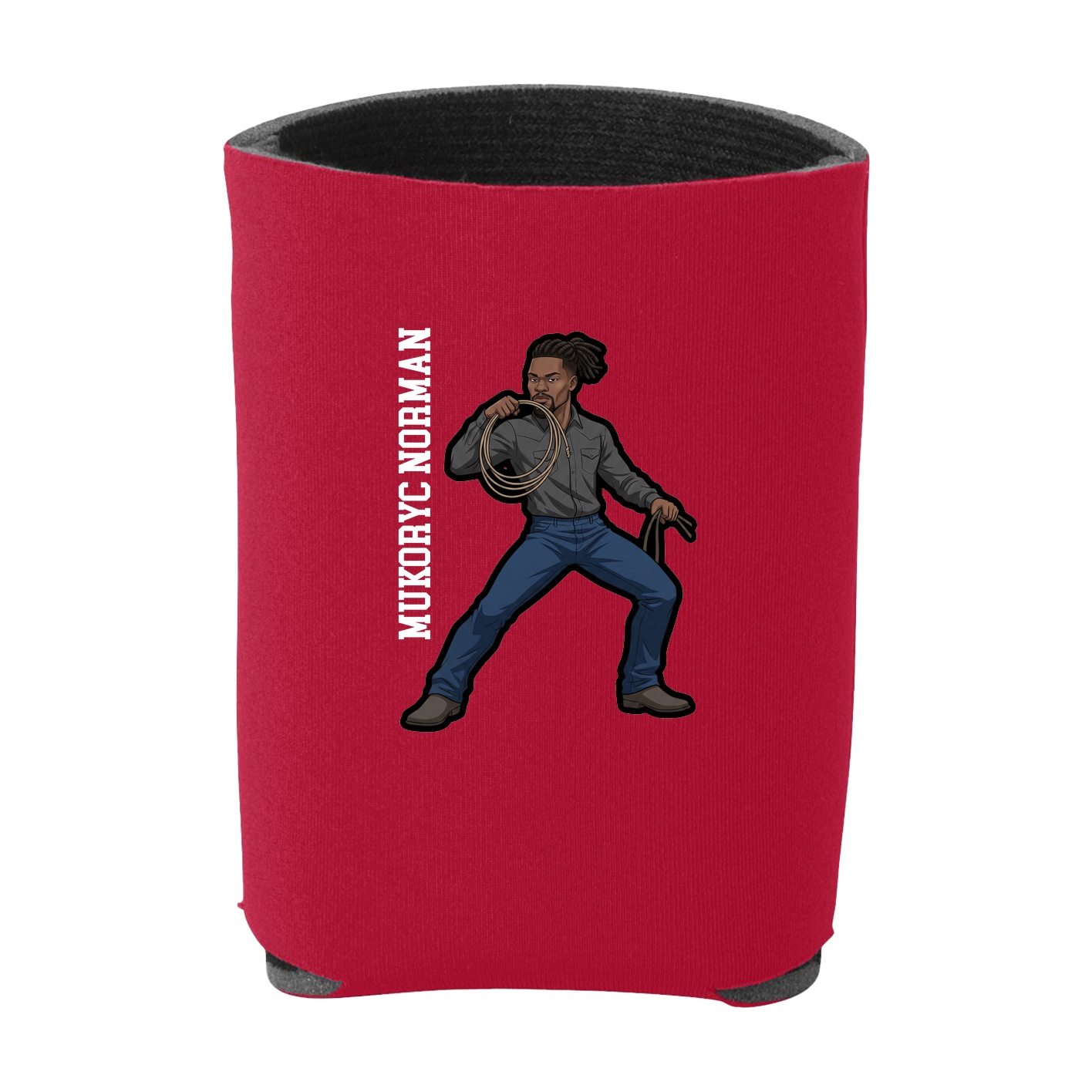 Can Holder — Name Vertical in Red
