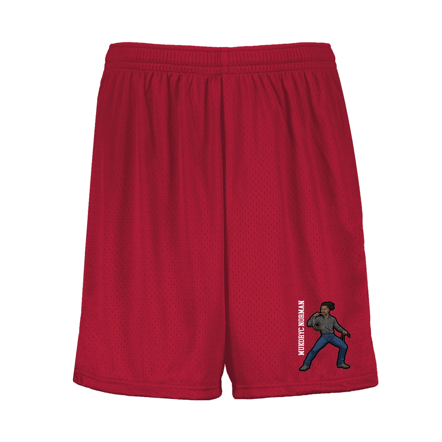 Shorts — Name Vertical in Red