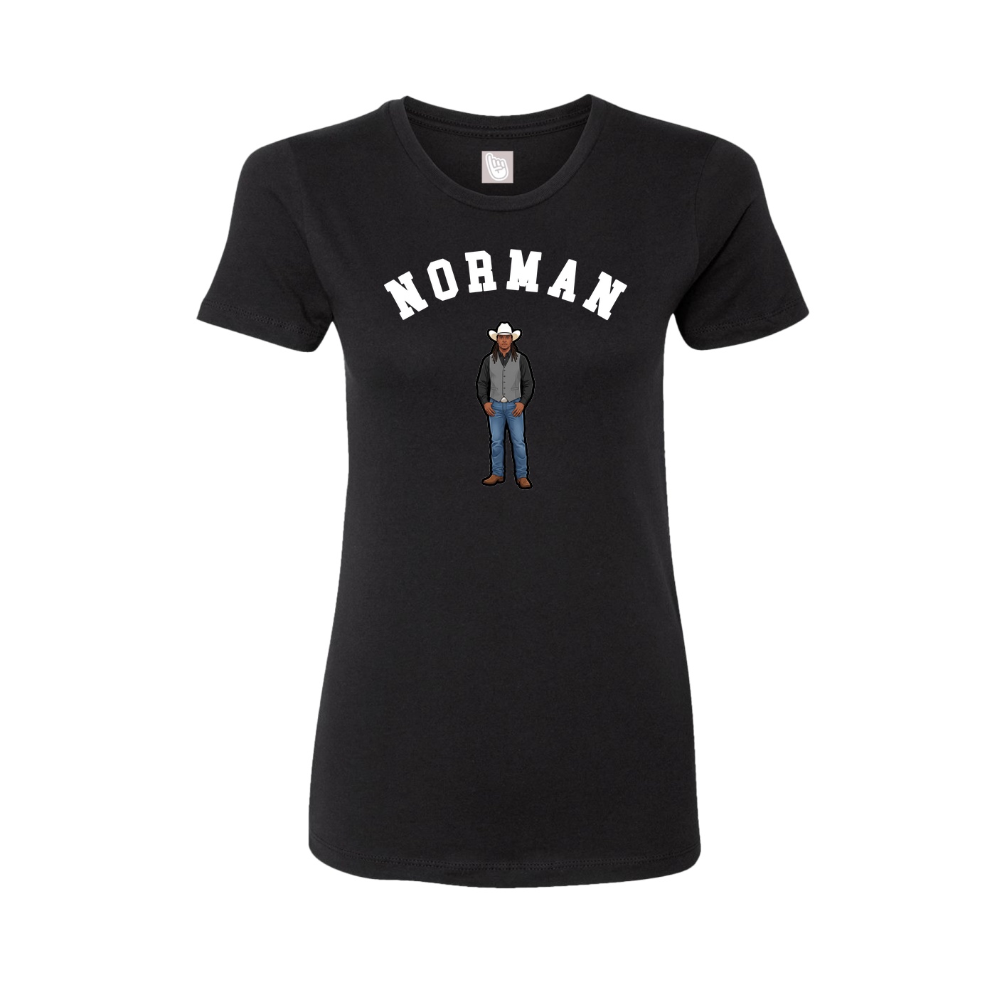 Fitted Women's Tee — Shirsey Arch in Black