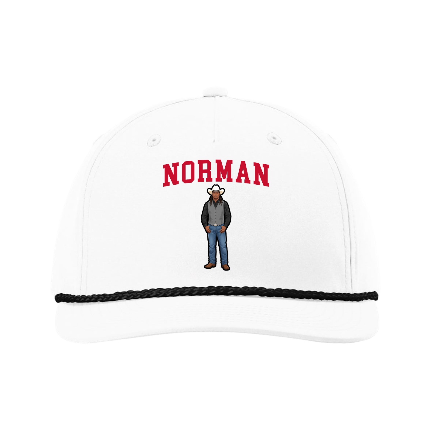 Five-Panel Classic Rope Cap — Shirsey in White