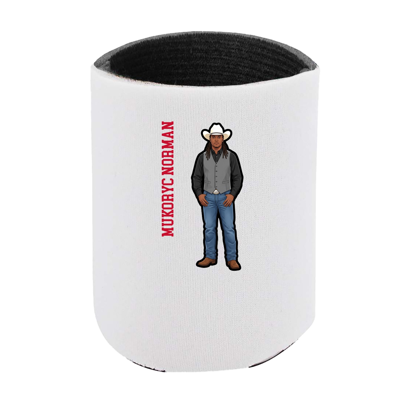 Can Holder — Name Vertical in White