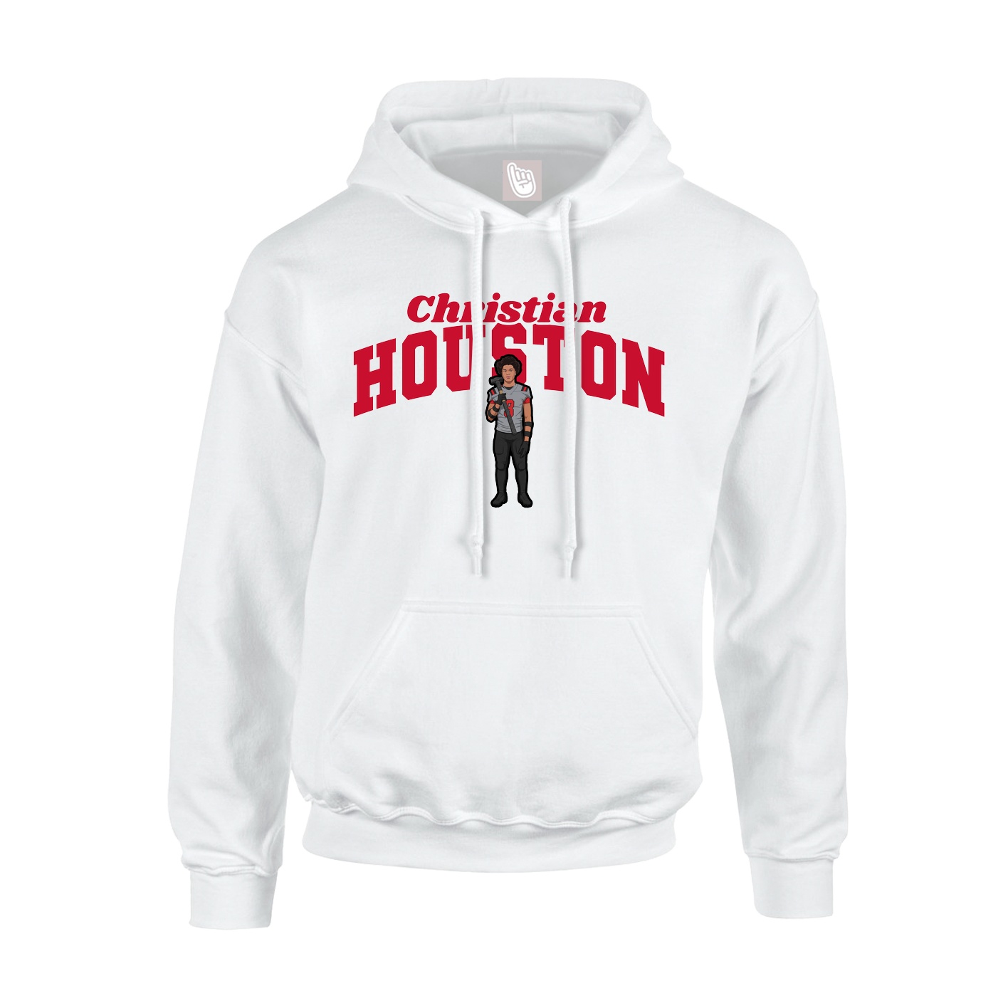 Hoodie — Signature Arch in White