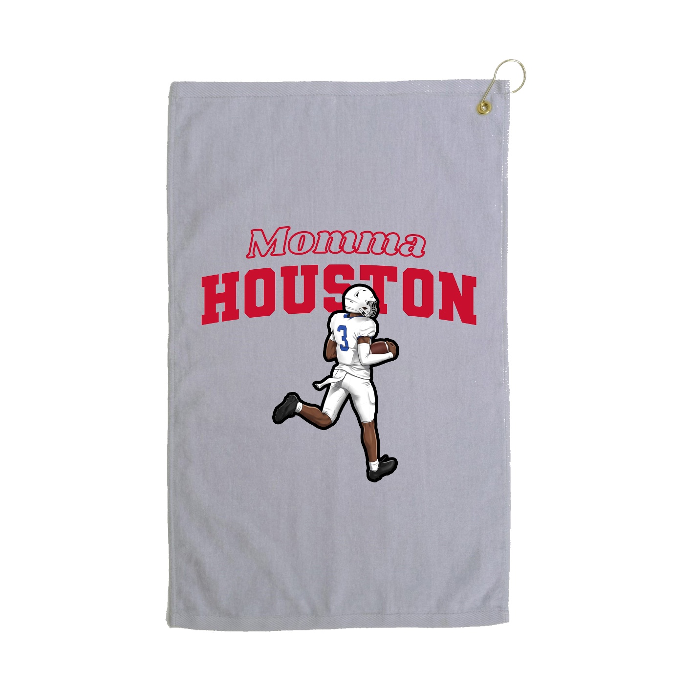Golf Towel — Mothers Day Block in Grey