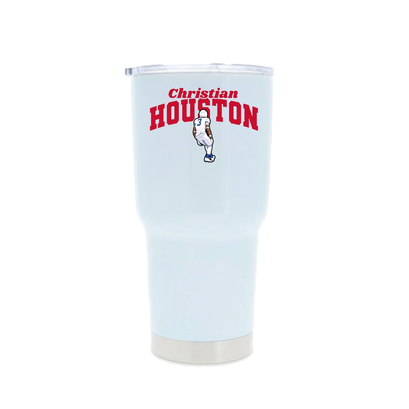 30oz Stainless Steel Tumbler — Signature Arch in White
