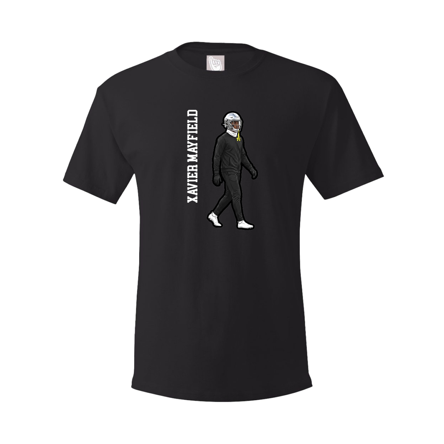 Youth Tee — Name Vertical in Black