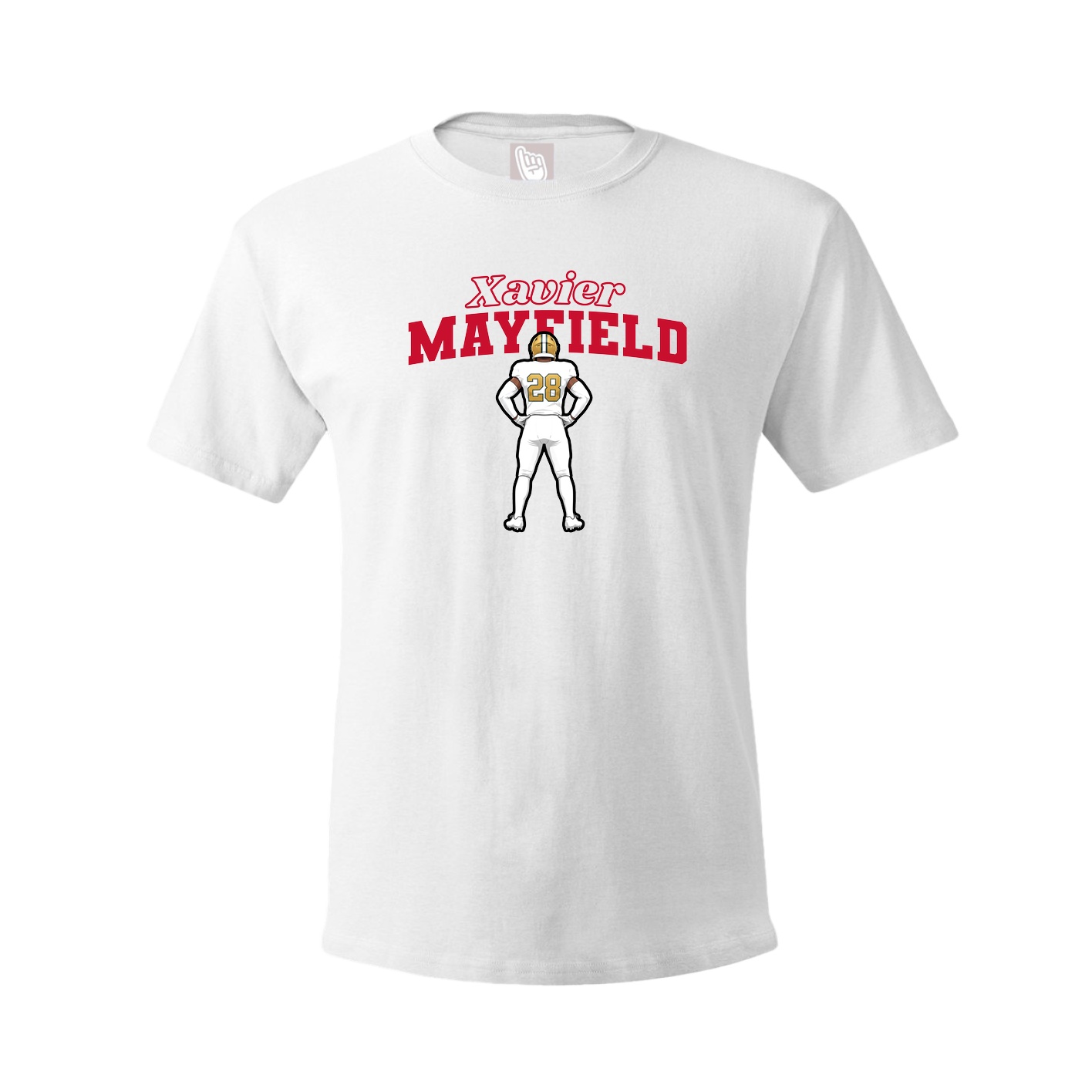 Youth Tee — Name Arch in White