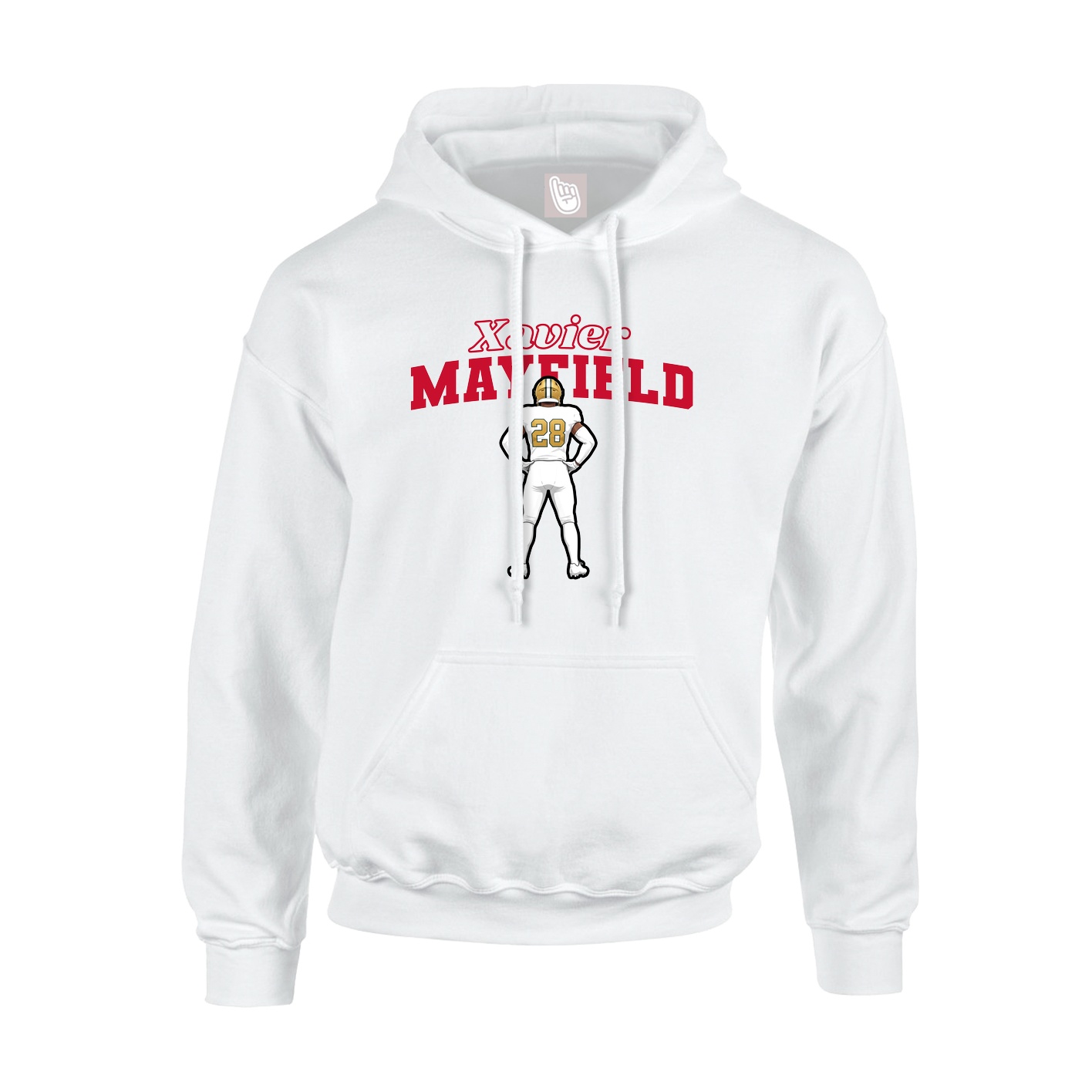 Hoodie — Name Arch in White