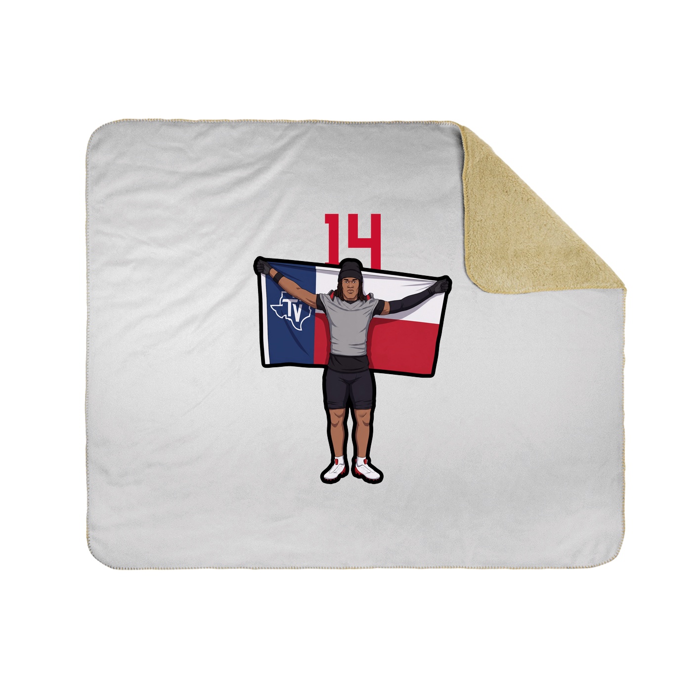 Throw Blanket — Number Top in White