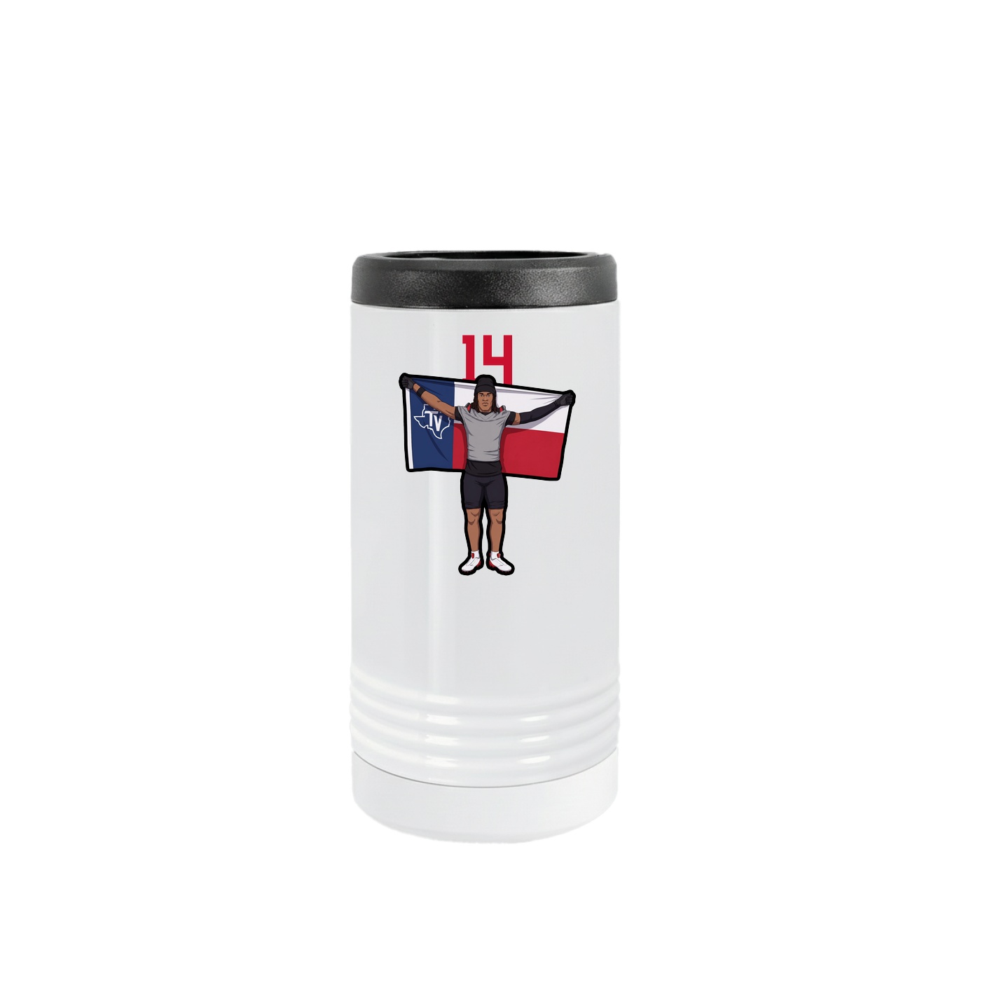 Slim Beverage Holder — Number Top in White