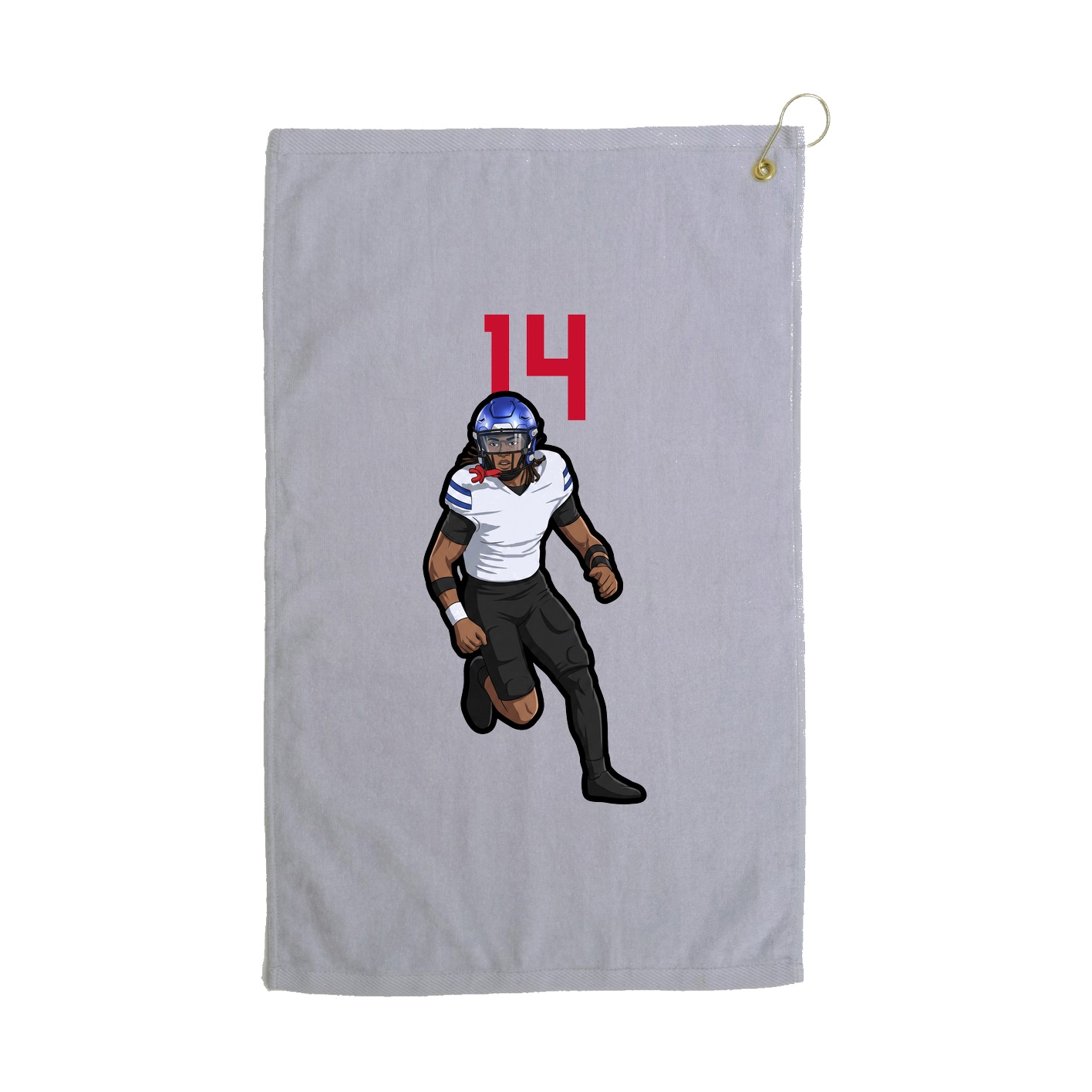 Golf Towel — Number Top in Grey
