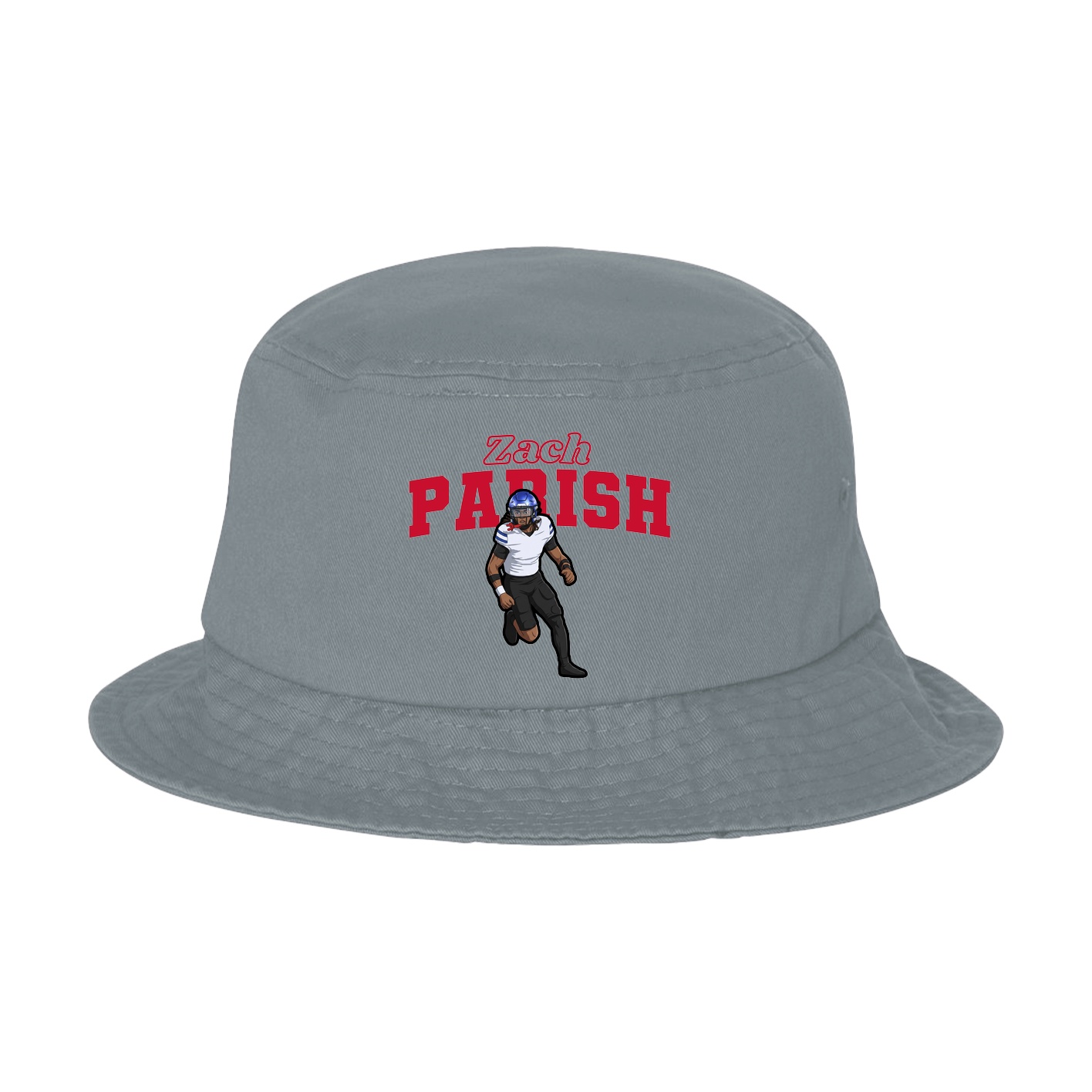 Bucket Cap — Name Arch in Grey