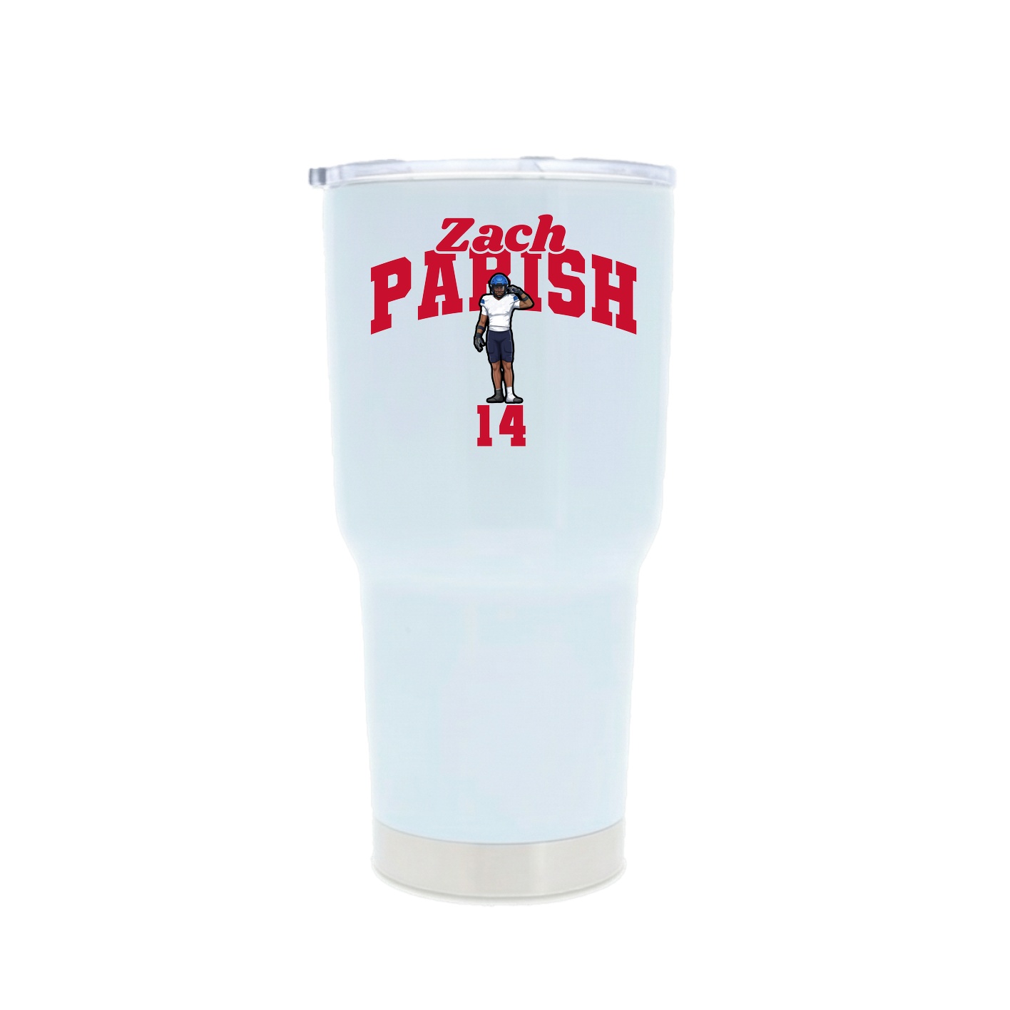 30oz Stainless Steel Tumbler — Signature Arch in White