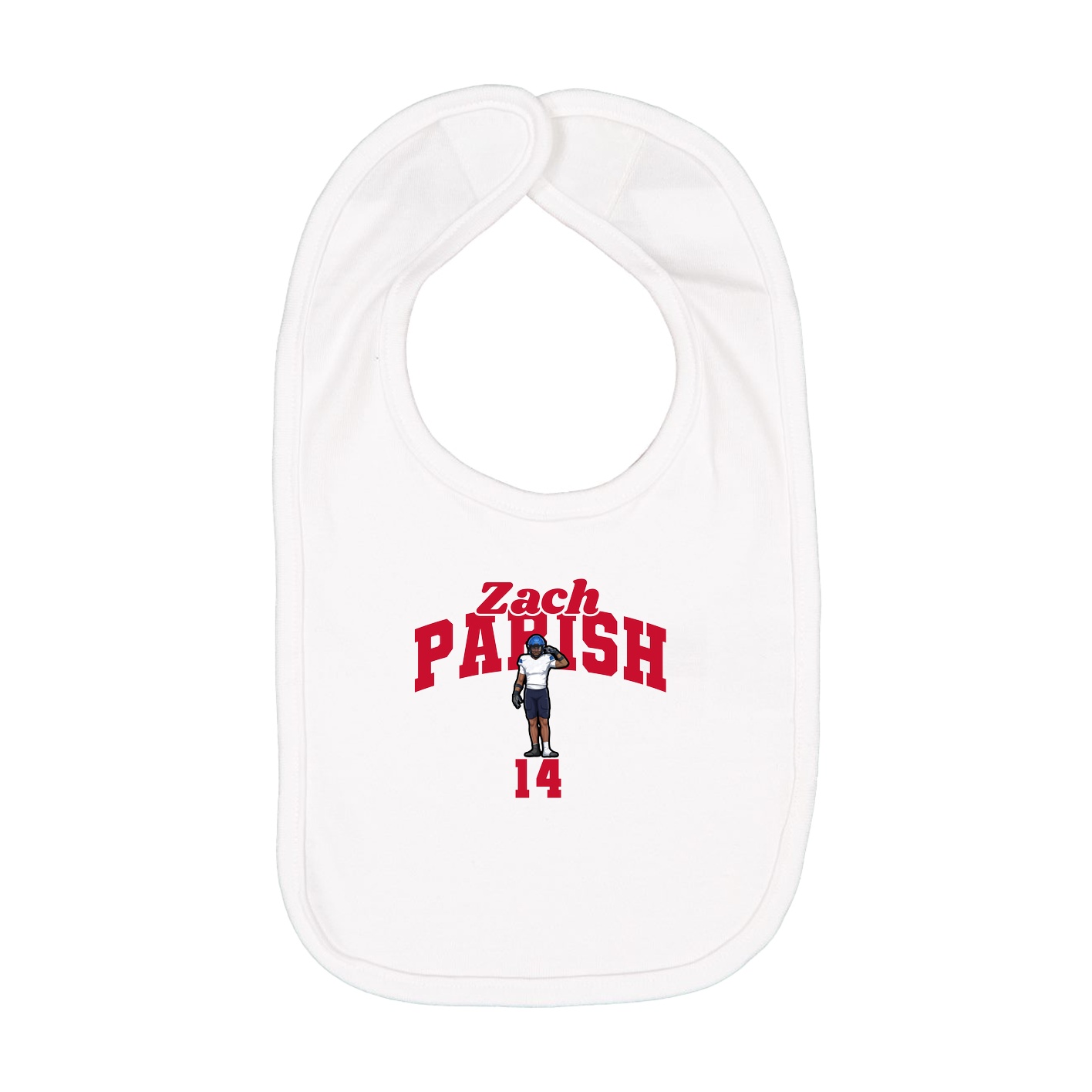 Infant Bib — Signature Arch in White