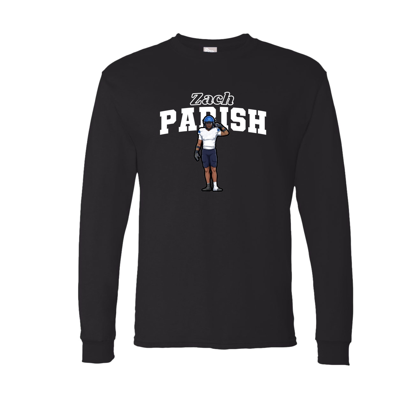 Long Sleeve Tee — Name Arch in Black