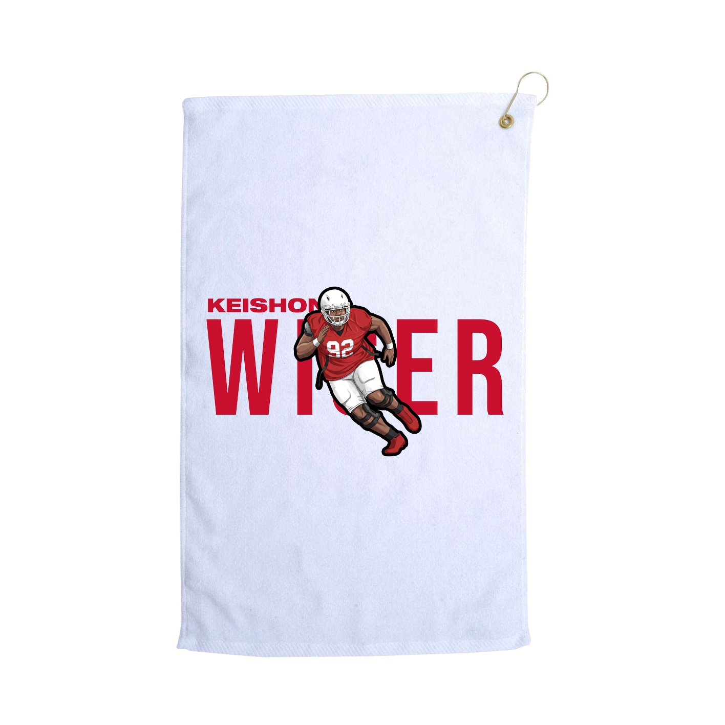 Golf Towel — Player Name in White