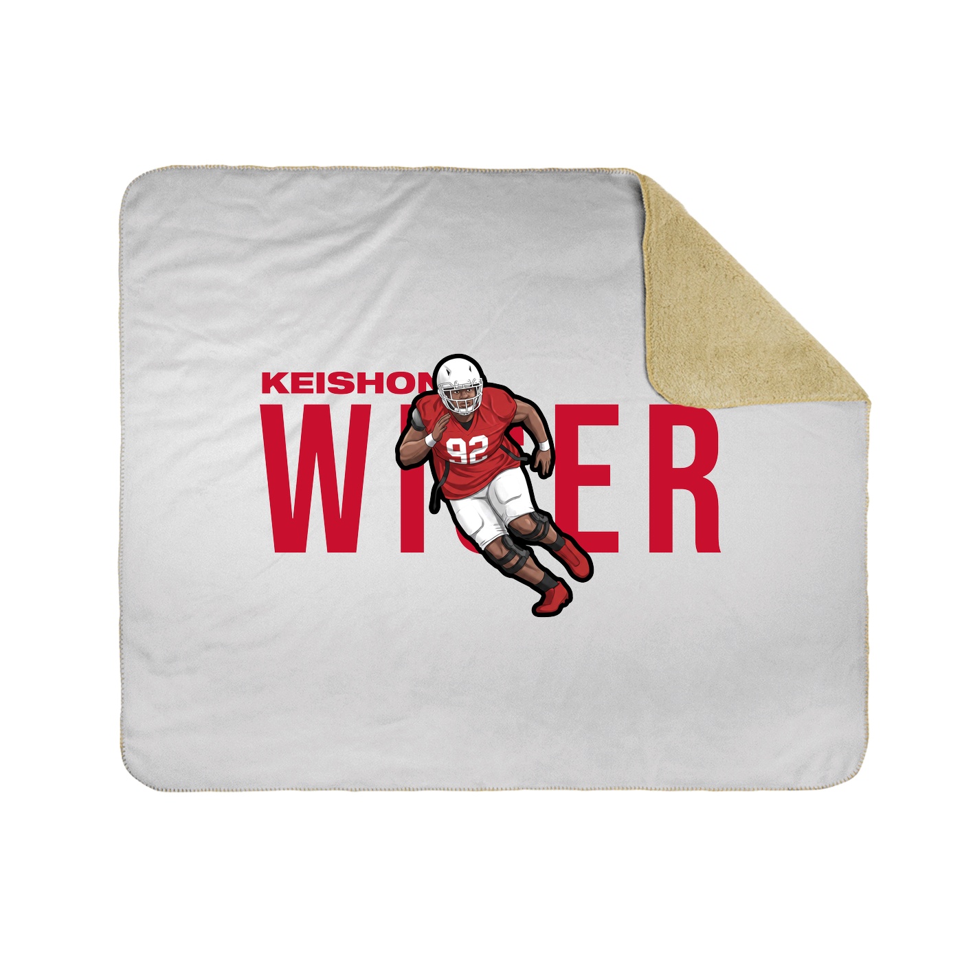 Throw Blanket — Player Name in White