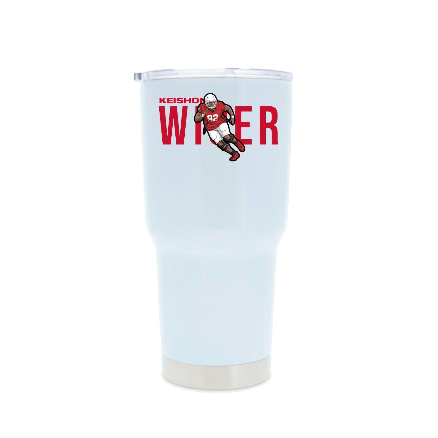 30oz Stainless Steel Tumbler — Player Name in White