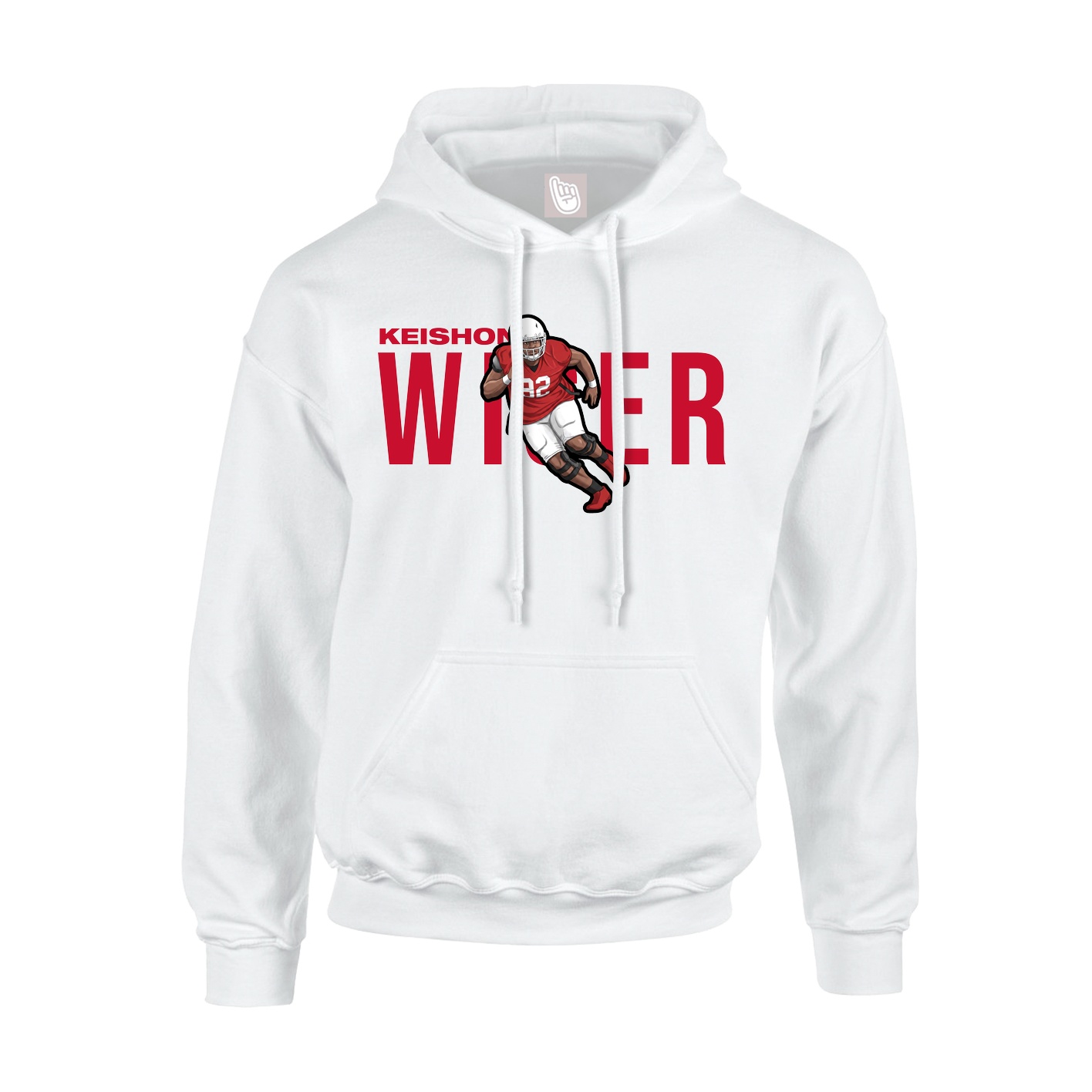 Youth Hoodie — Player Name in White