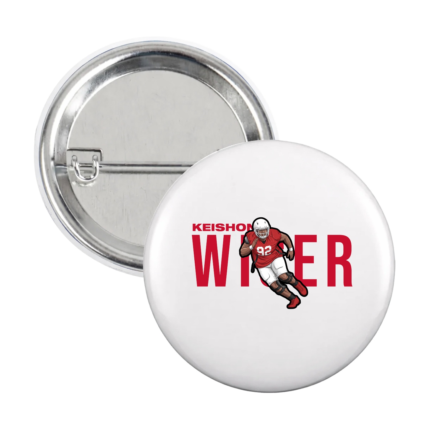 Game Day Button — Player Name in White