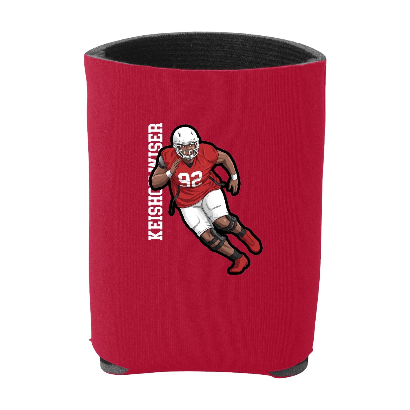 Can Holder — Name Vertical in Red