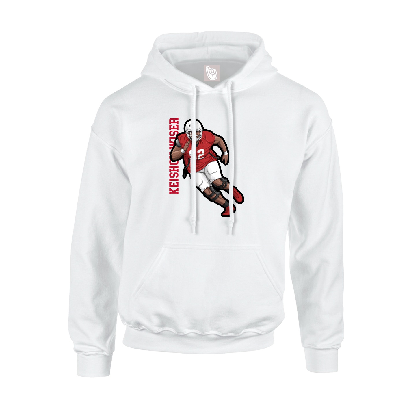 Hoodie — Name Vertical in White