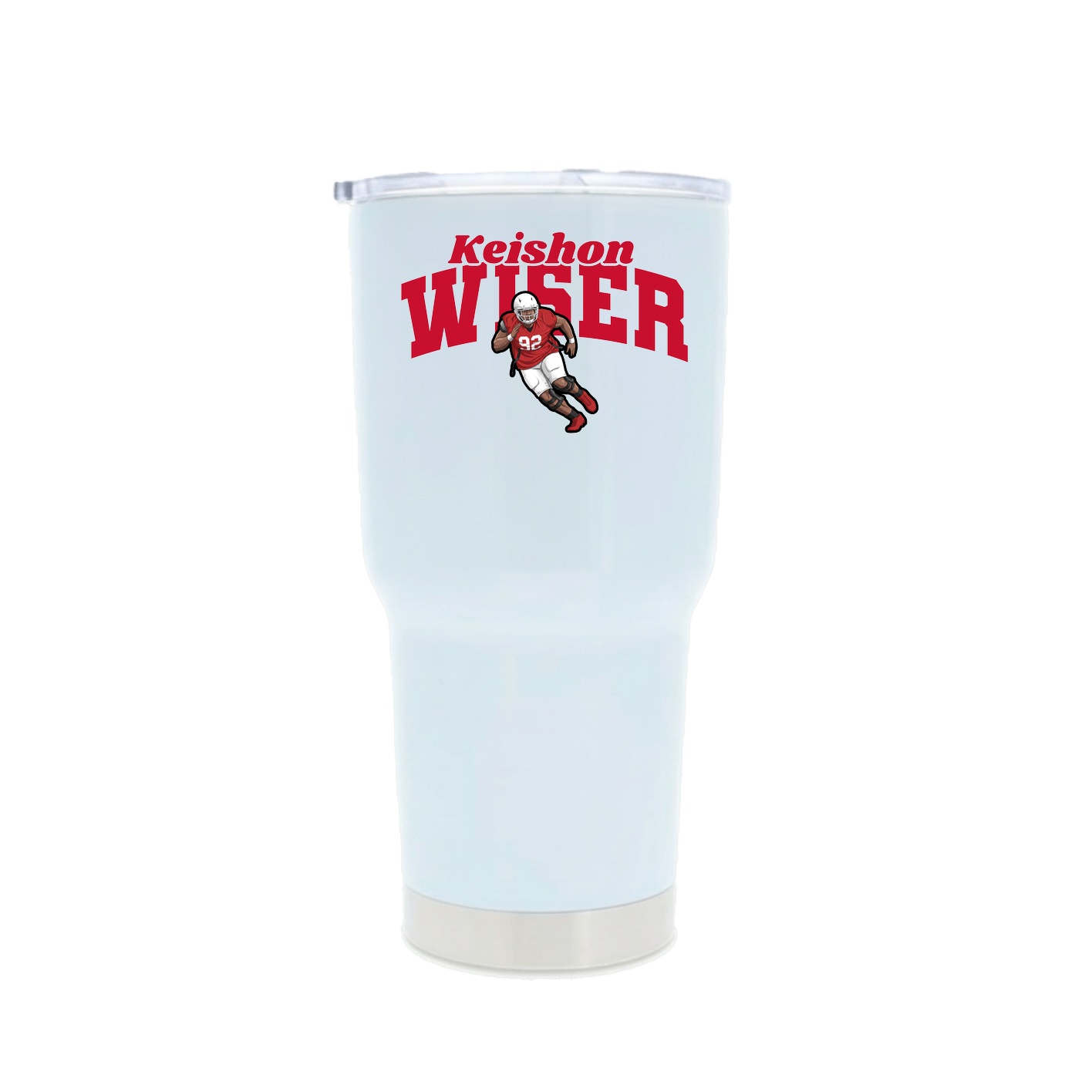 30oz Stainless Steel Tumbler — Signature Arch in White