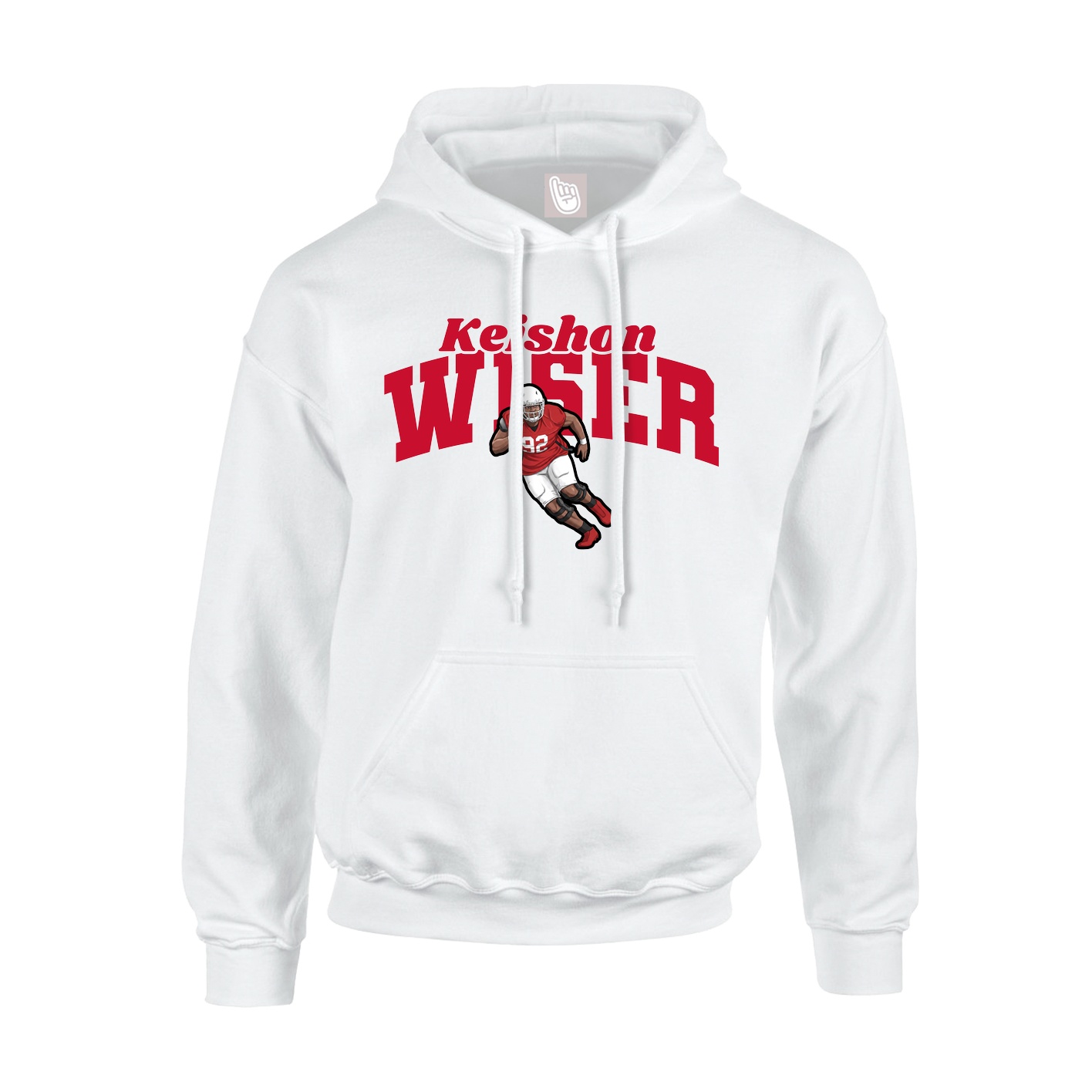 Youth Hoodie — Signature Arch in White