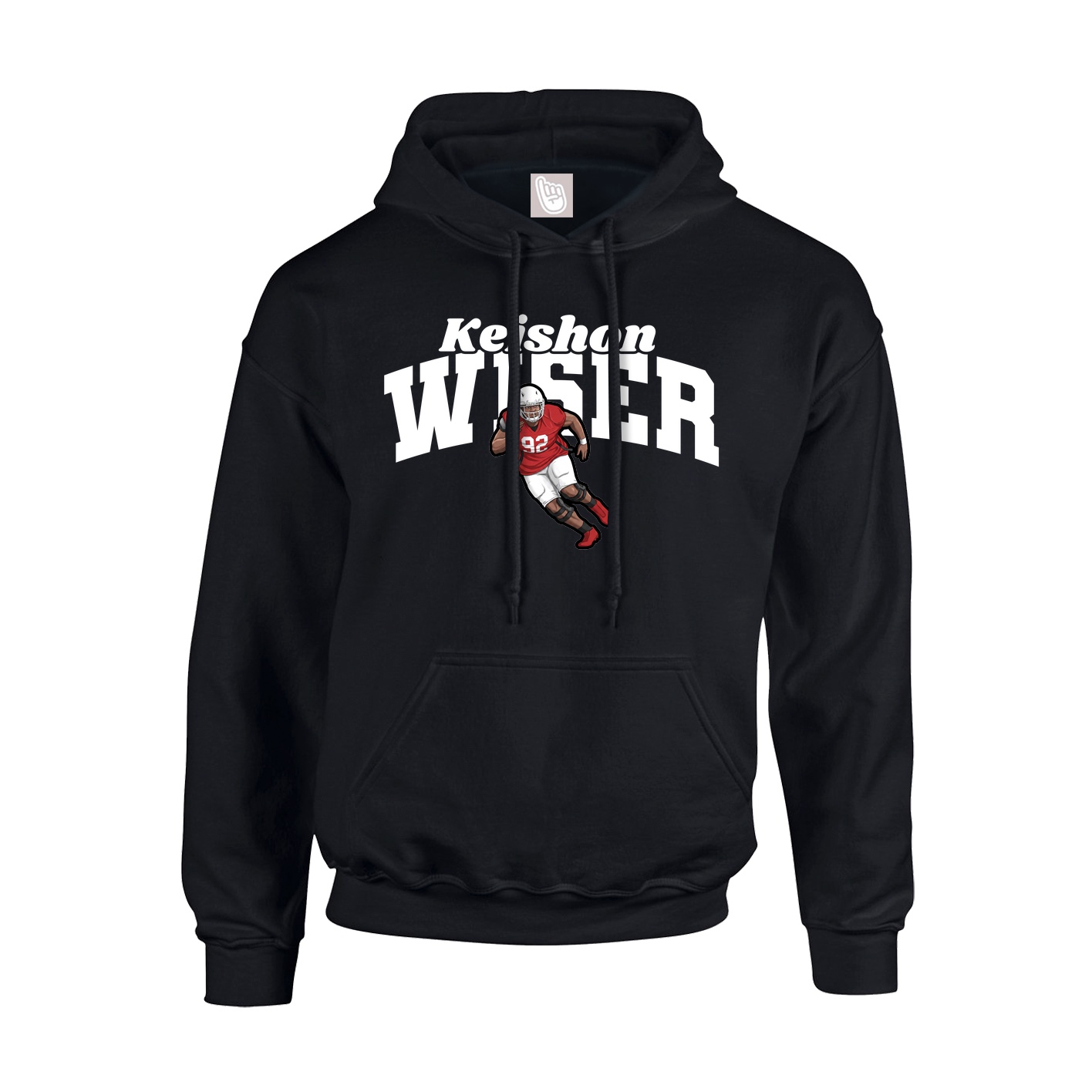 Youth Hoodie — Signature Arch in Black