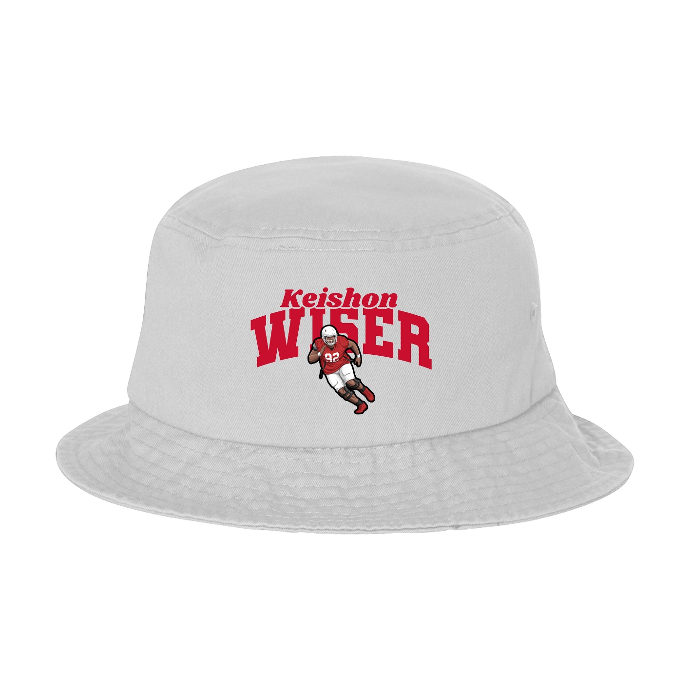 Bucket Cap — Signature Arch in White