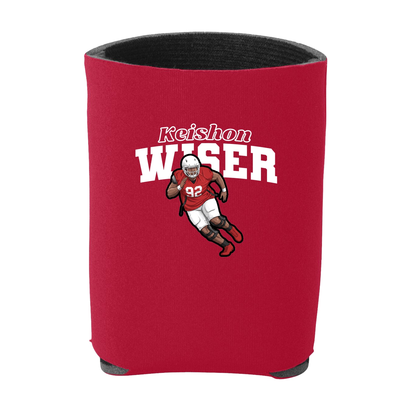 Can Holder — Name Arch in Red