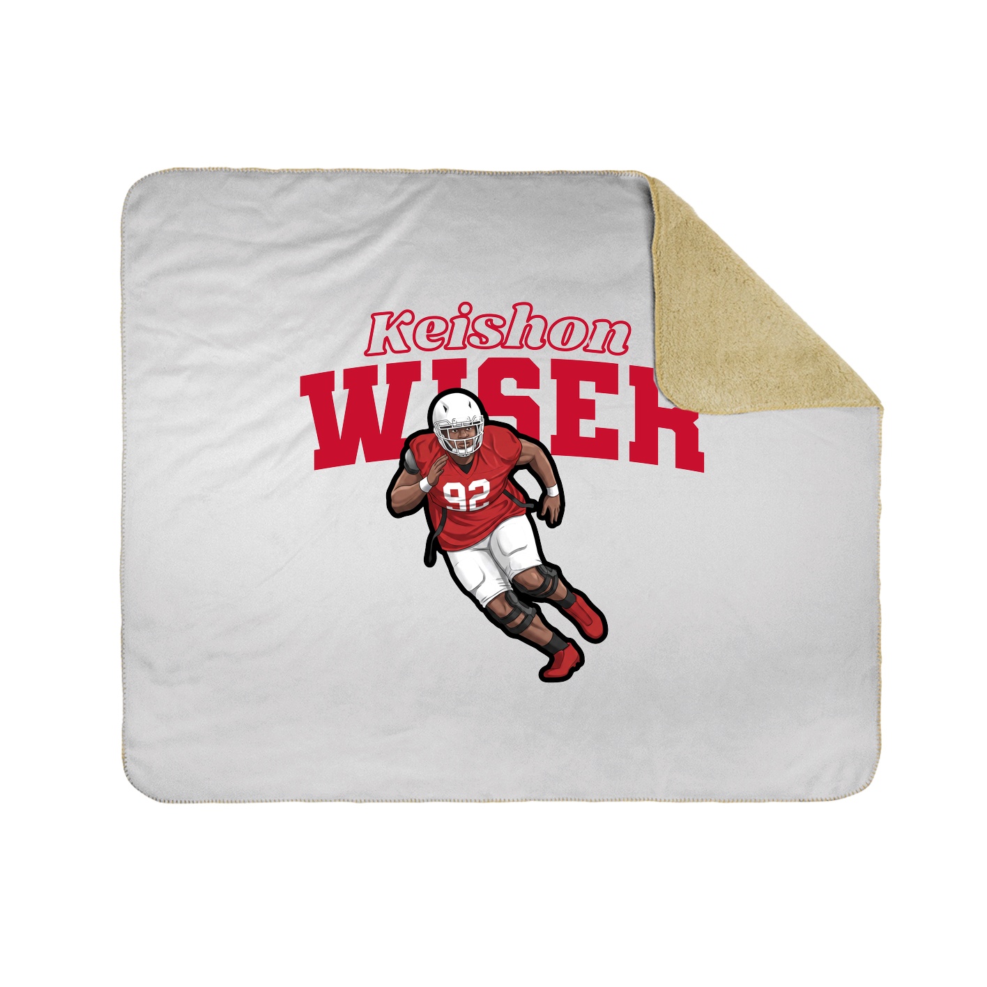 Throw Blanket — Name Arch in White