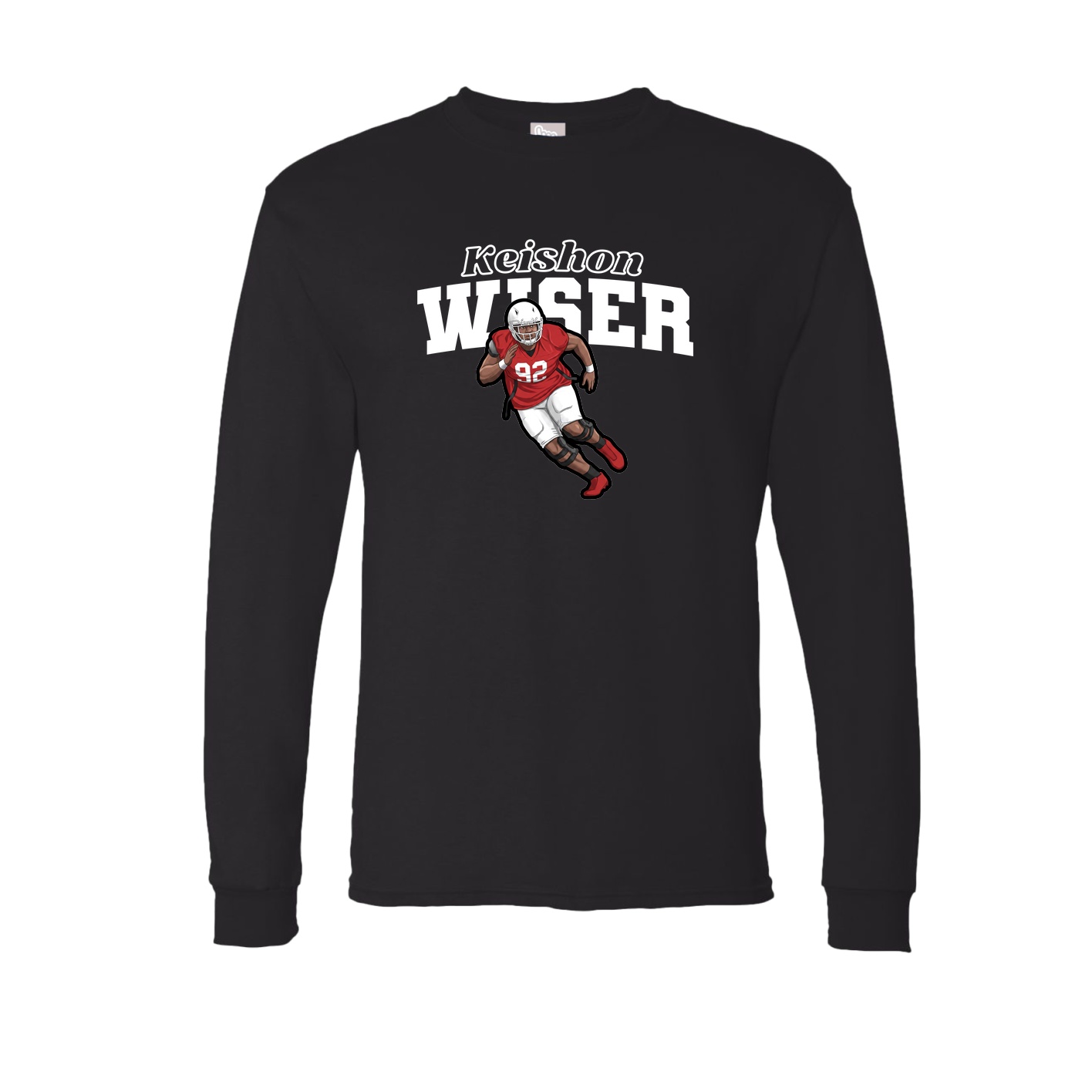 Long Sleeve Tee — Name Arch in Black