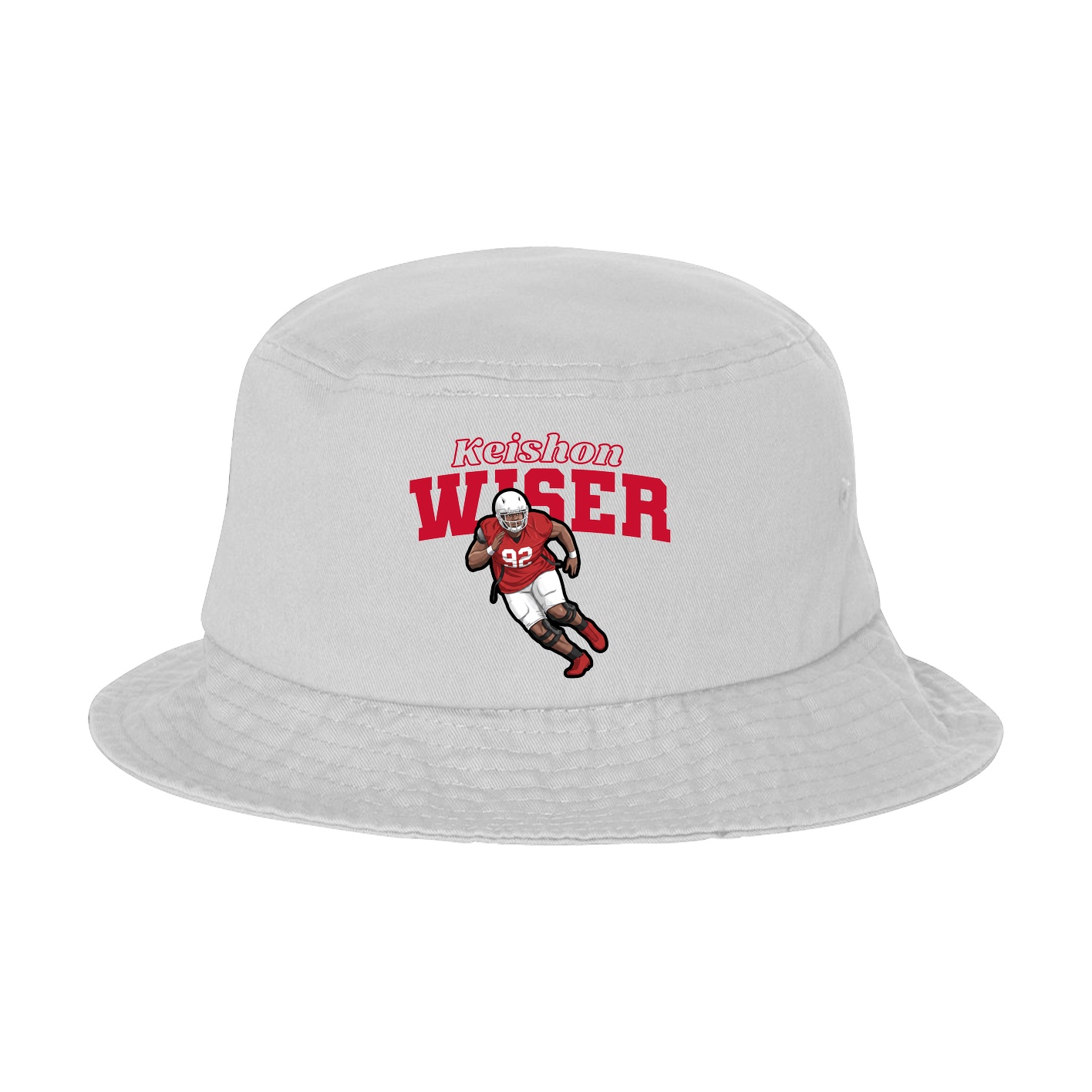 Bucket Cap — Name Arch in White