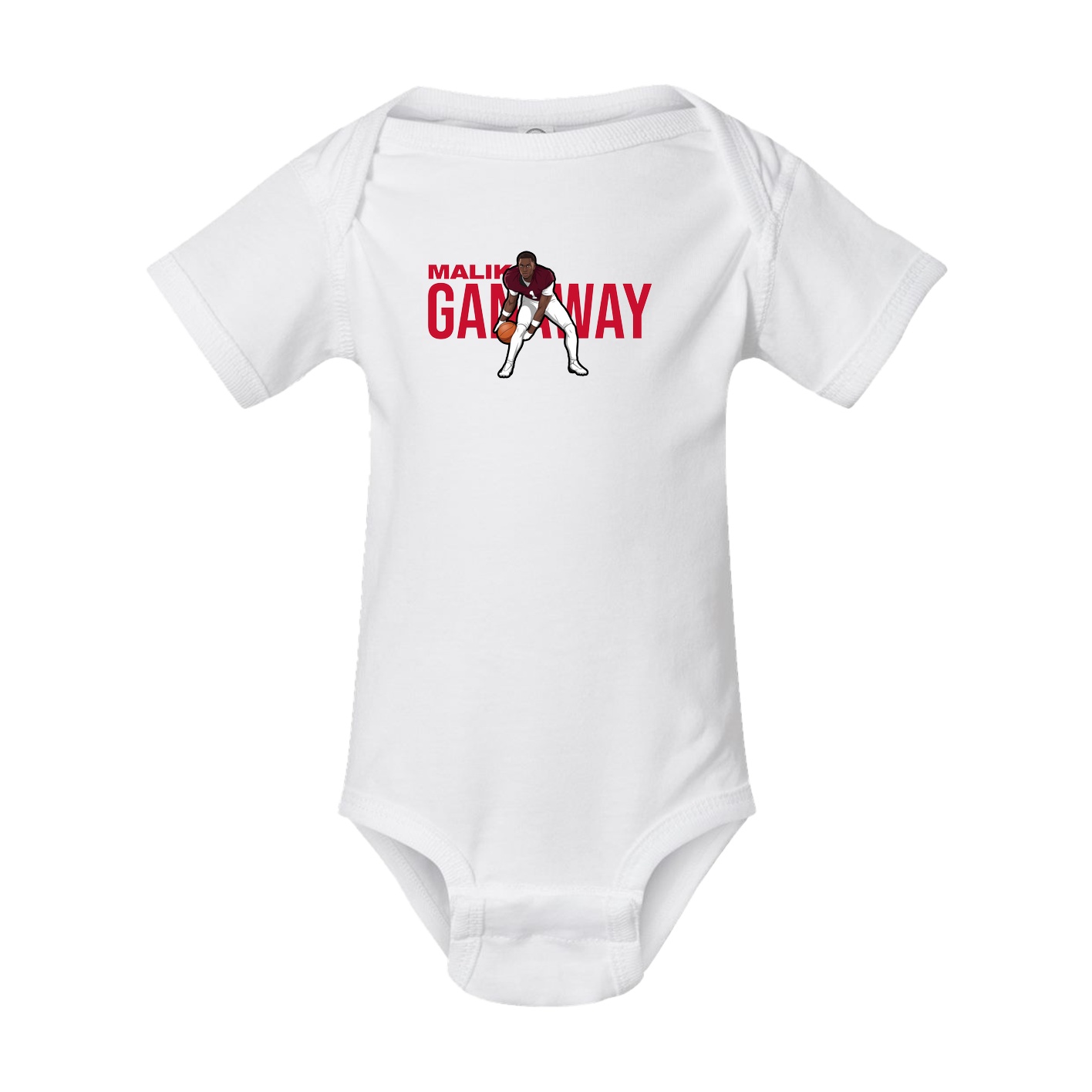 Baby Onesie — Player Name in White