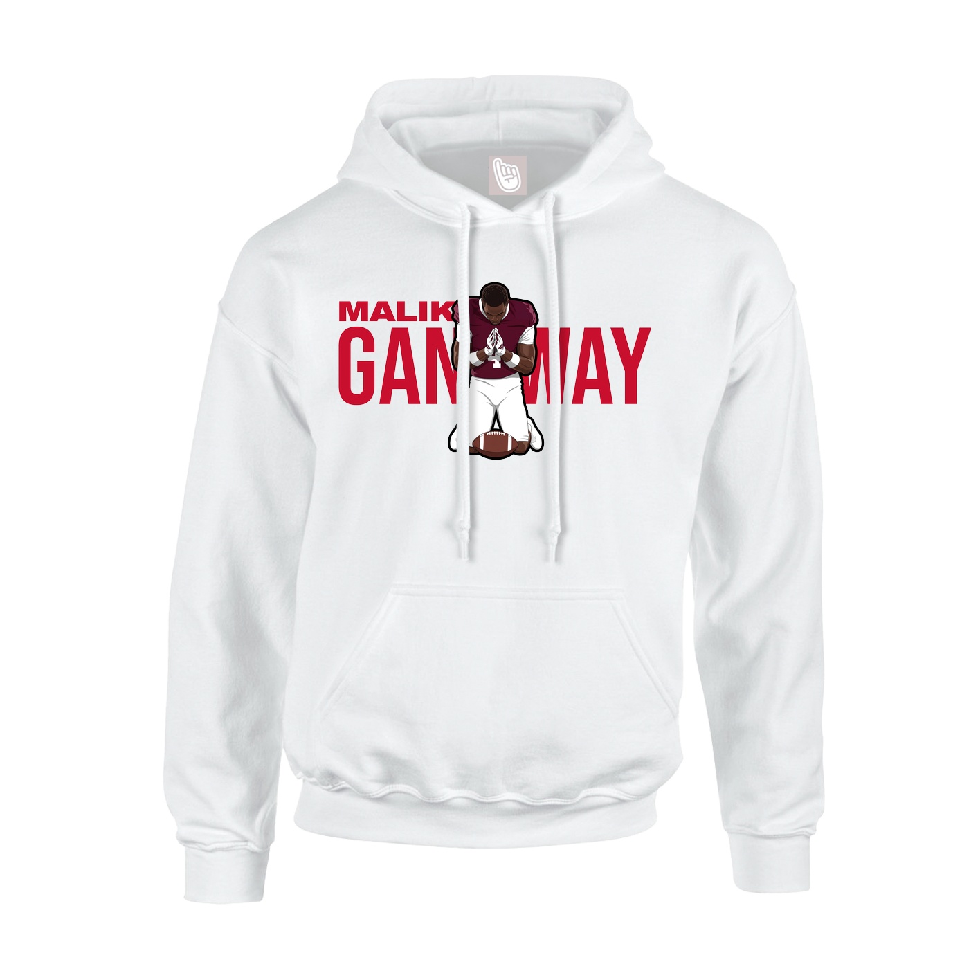 Youth Hoodie — Player Name in White