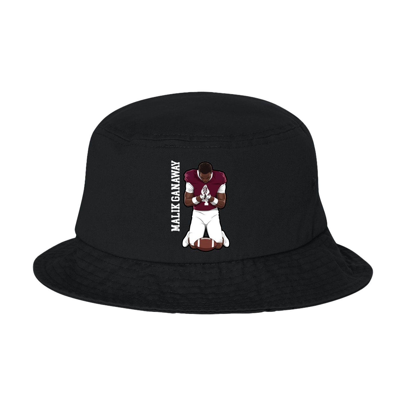 Bucket Cap — Name Vertical in Black
