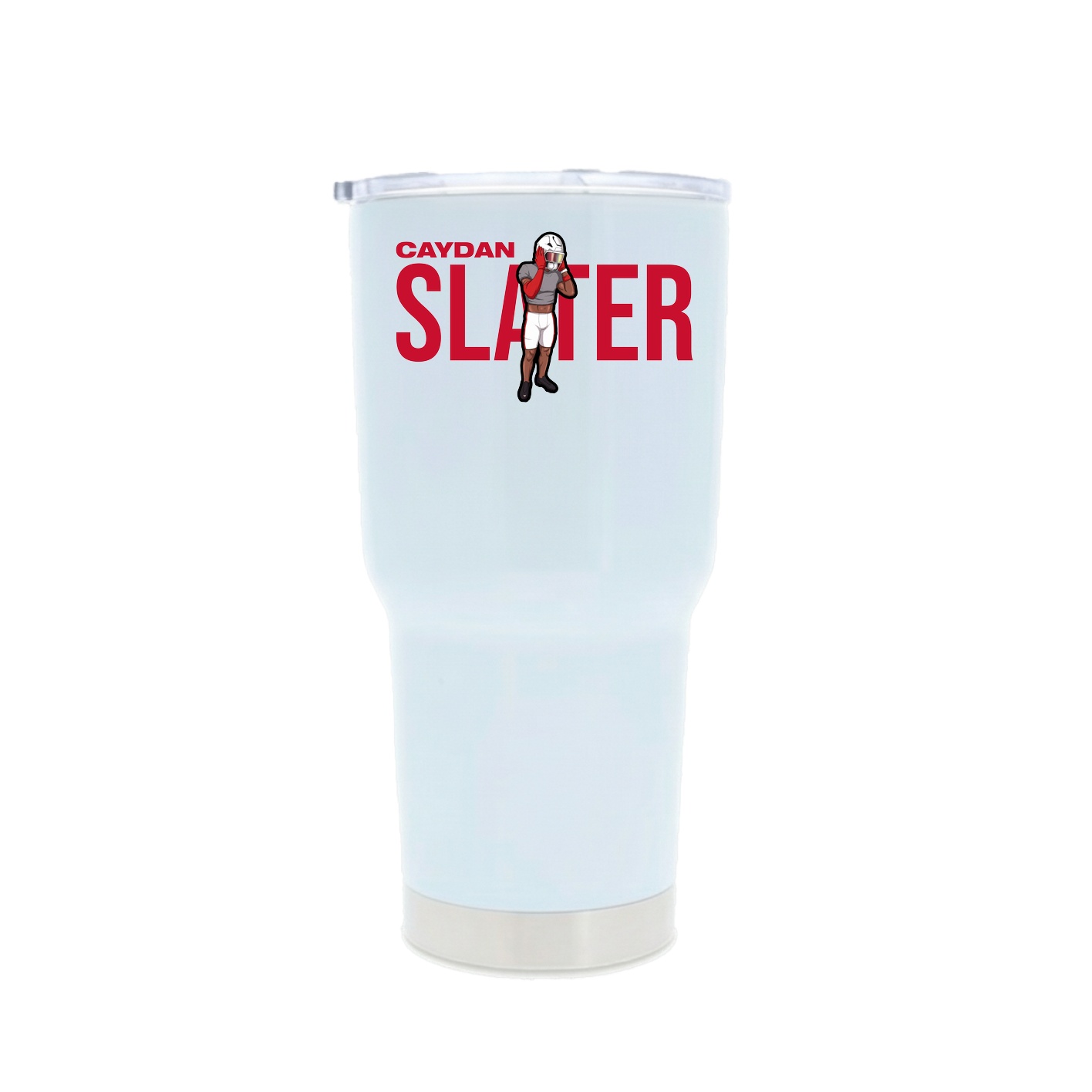 30oz Stainless Steel Tumbler — Player Name in White
