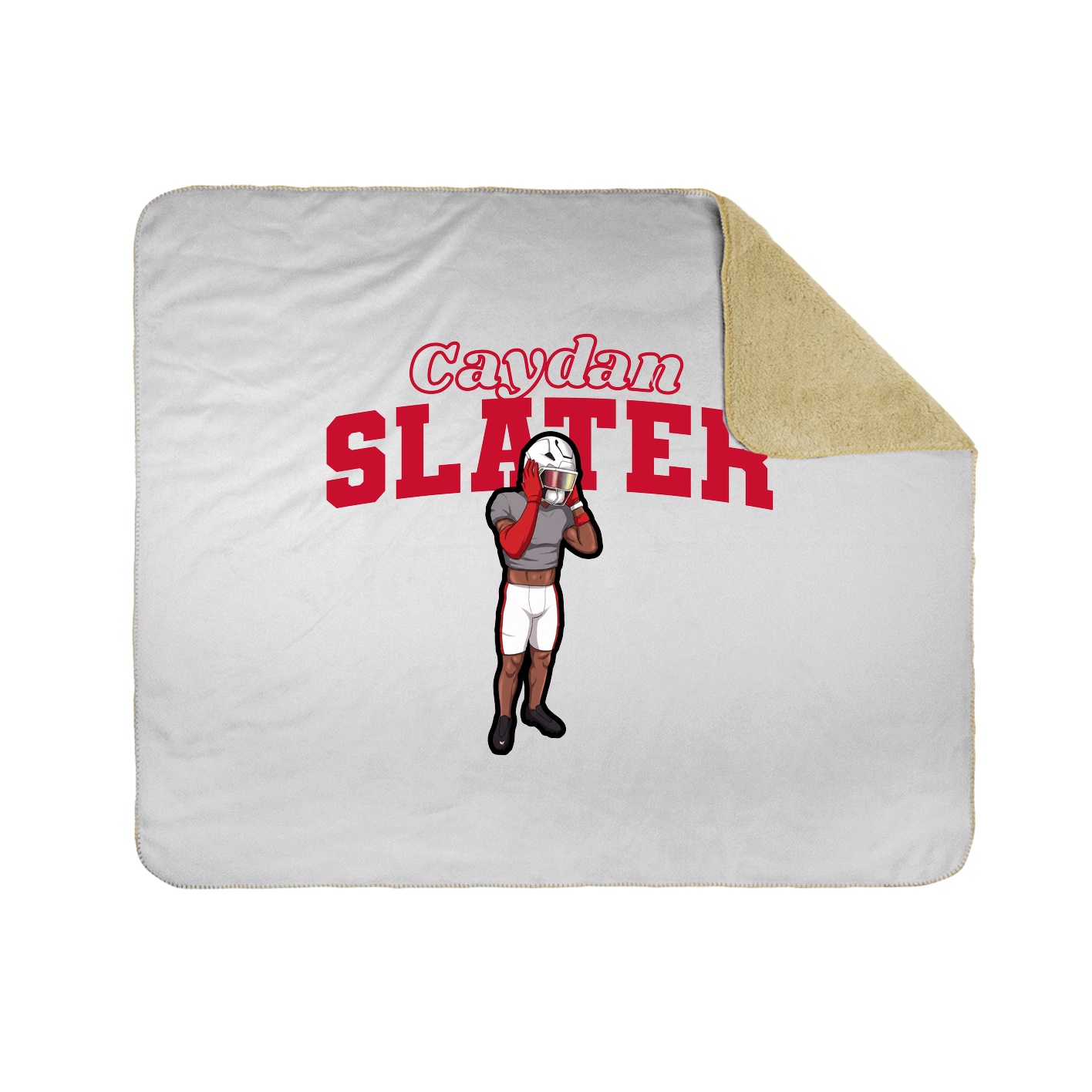 Throw Blanket — Name Arch in White