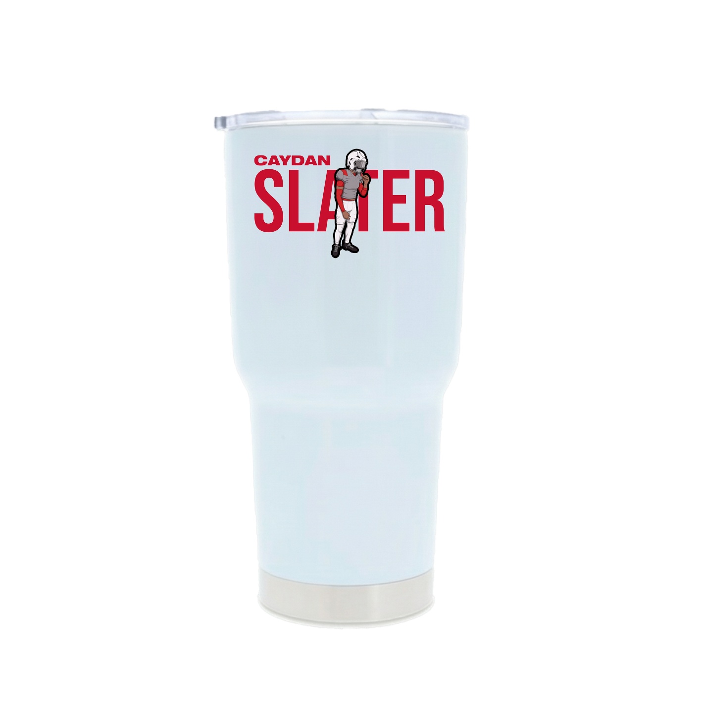 30oz Stainless Steel Tumbler — Player Name in White