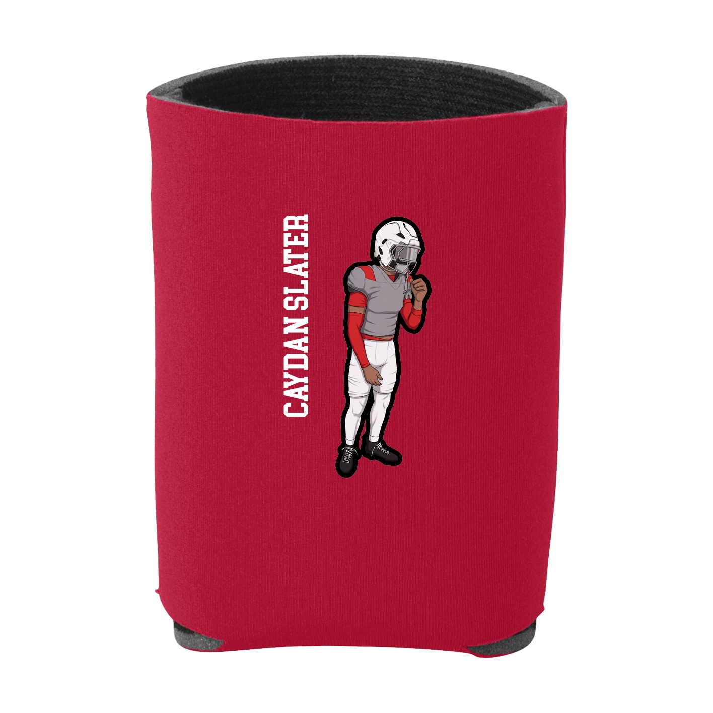 Can Holder — Name Vertical in Red