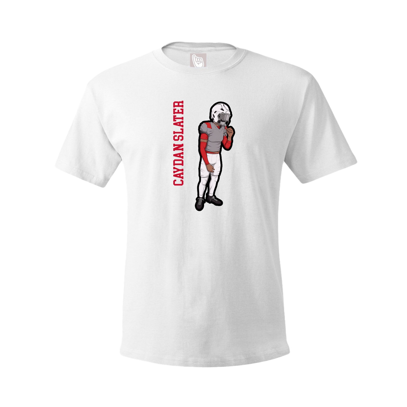 Tee — Name Vertical in White